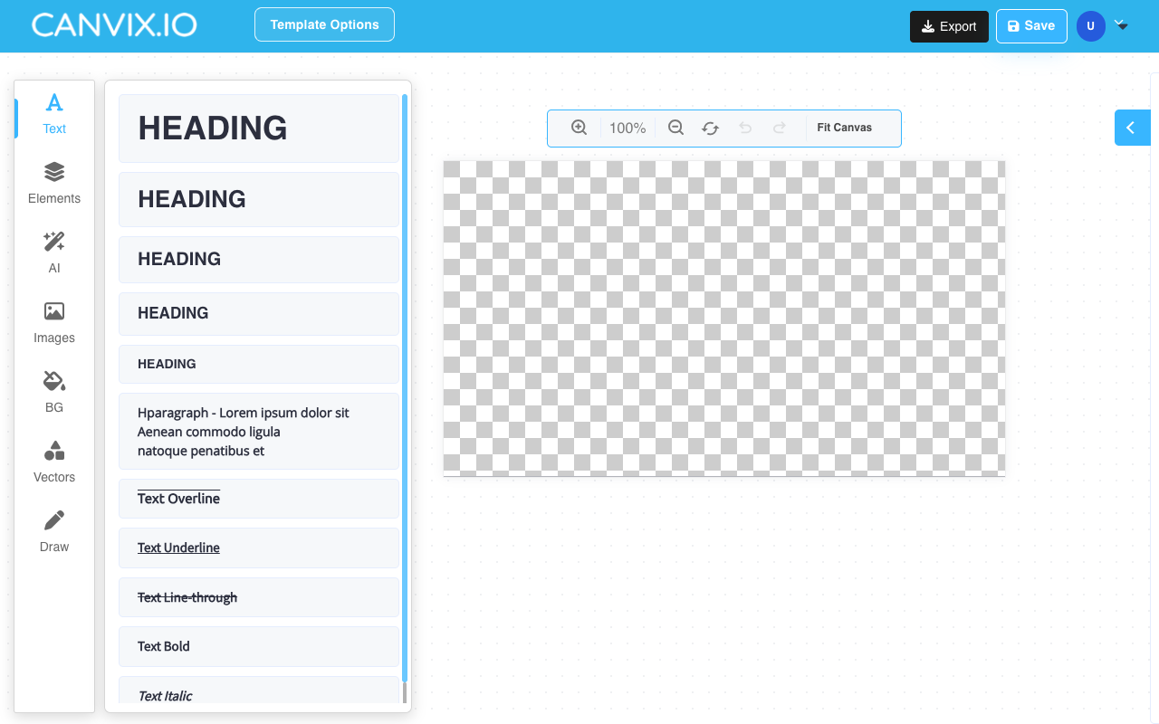 Canvix landing page screenshot